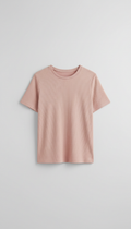 Blush clay ribbed tee